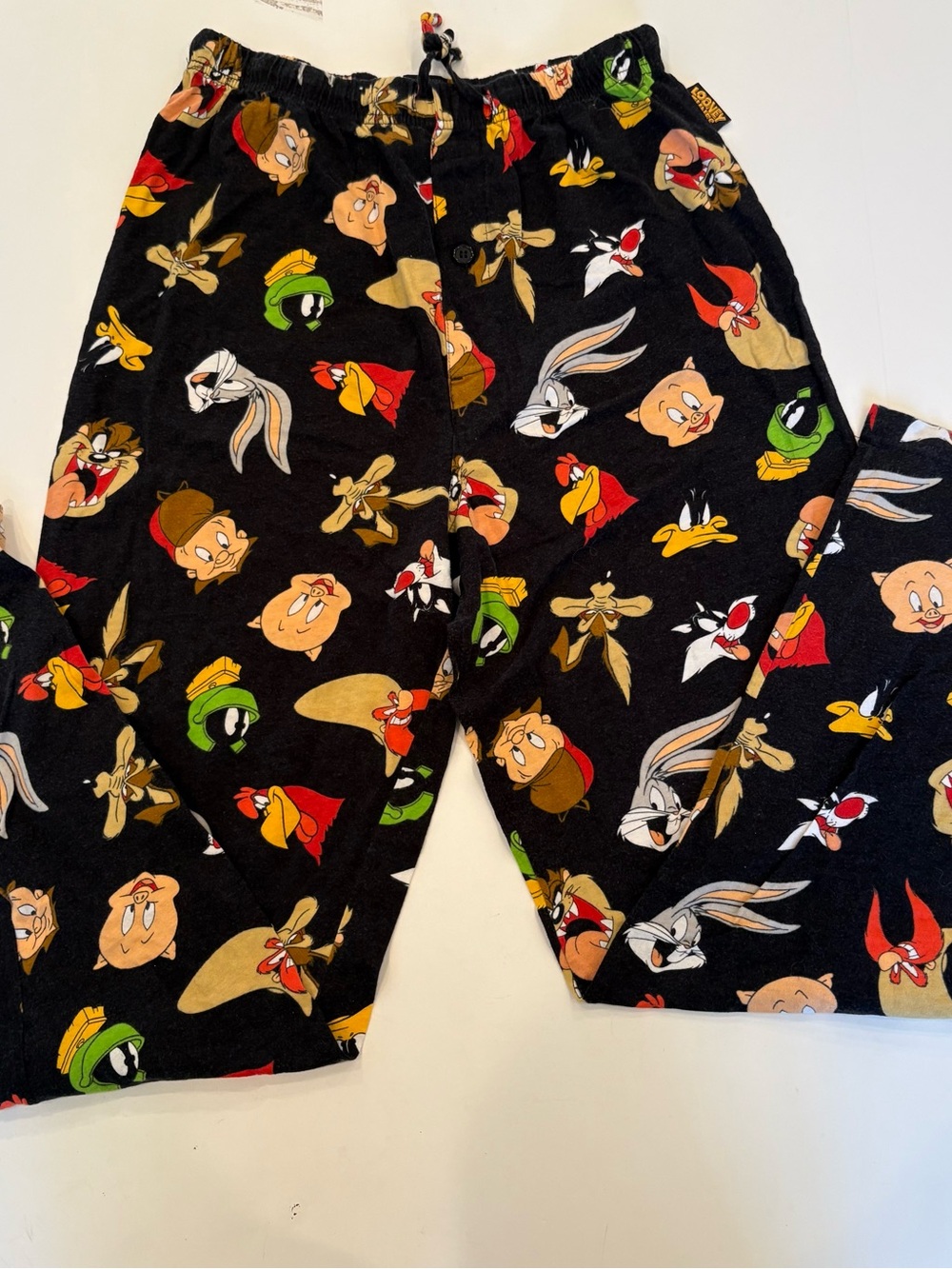 Warner Bros. Black Looney Tunes Character Print unisexPajama Bottoms